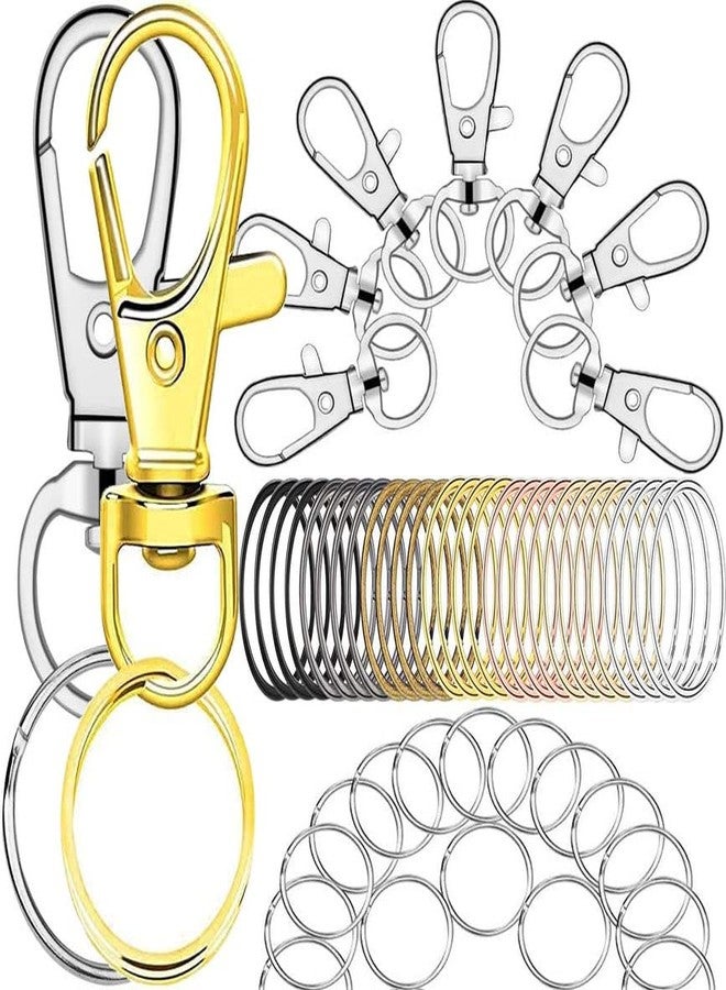 دي آي واي كرافتس مجموعة أدوات يدوية الصنع، لون برونزي عتيق، مشابك وحلقات معدنية لسلسلة المفاتيح، خطافات سلسلة المفاتيح مع حلقات مفاتيح لتعليقها، مفاتيح، مجوهرات، أعمال فنية يدوية، مجموعة أدوات صنع المجوهرات، لون ذهبي و(قطعة واحدة، لون برونزي عتيق) - Image 1